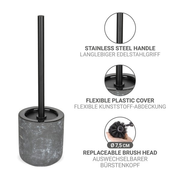 Scopino WC grigio in ceramica Sacile – Wenko-image-3