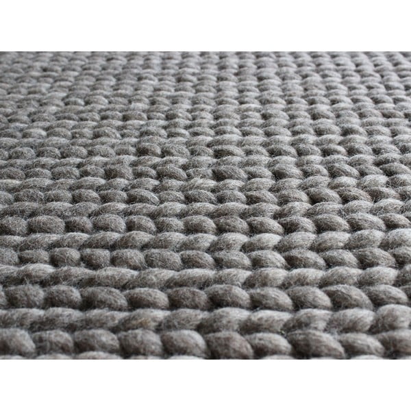 Tappeto in lana intrecciata color noce, 170 x 240 cm Braided Rugs - Wooldot-image-2