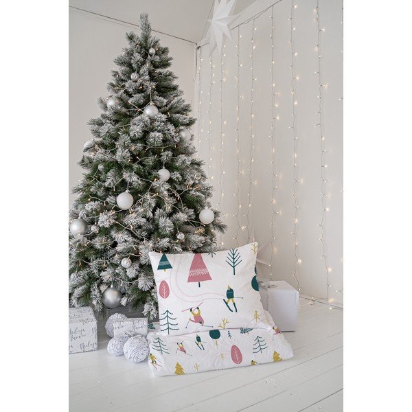 Biancheria da letto singola in cotone sateen bianco 140x200 cm Skiing - Butter Kings-image-2