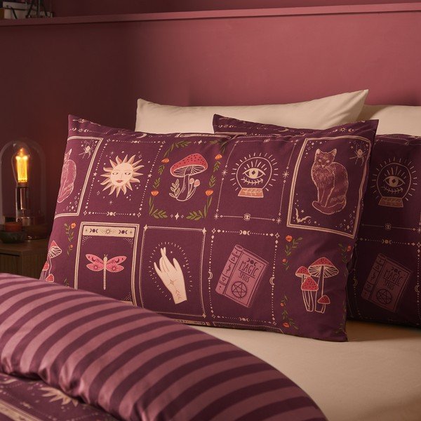 Set copripiumino e federa viola scuro per letto singolo 135x200 cm Enchanted Witchcraft – Catherine Lansfield-image-3