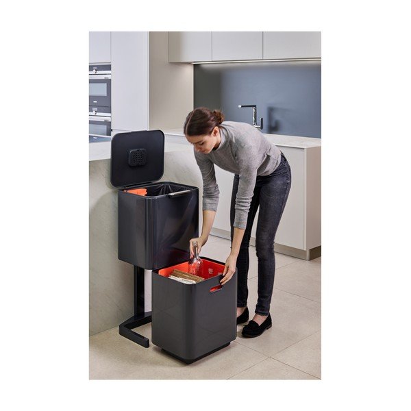 Cestino differenziato grigio grafite Totem Max, 60 l - Joseph Joseph-image-3