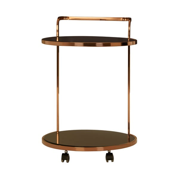 Tavolo da portata su rotelle con piano in vetro ø 50 cm Ackley - Premier Housewares-image-2