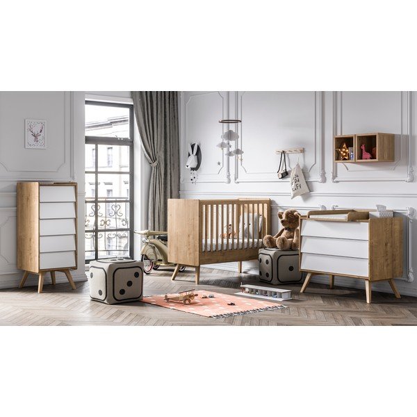 Cassettiera bianca con 3 cassetti Vin Vintage - Vox-image-1