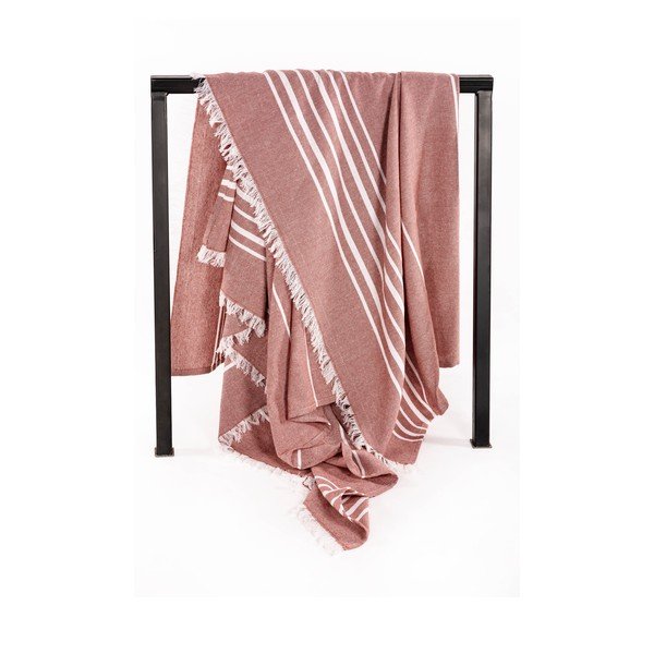 Coperta color terracotta in cotone 150x200 cm Solene – Tiseco Home Studio-image-3