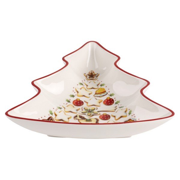 Ciotola da portata in porcellana rossa e bianca a forma di albero di Natale Villeroy & Boch , 17,5 x 16,5 cm Tree - Villeroy&Boch-image-1