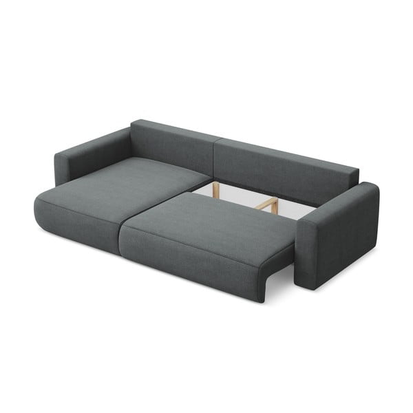 Divano angolare grigio scuro allungabile/con contenitore (con penisola a sinistra/con chaise lounge) Kapua – Makamii-image-3