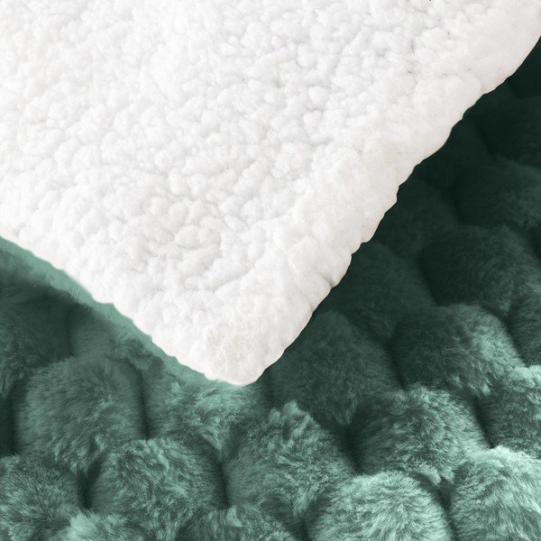 Coperta verde in micropile 220x240 cm Frosty – douceur d'intérieur-image-2
