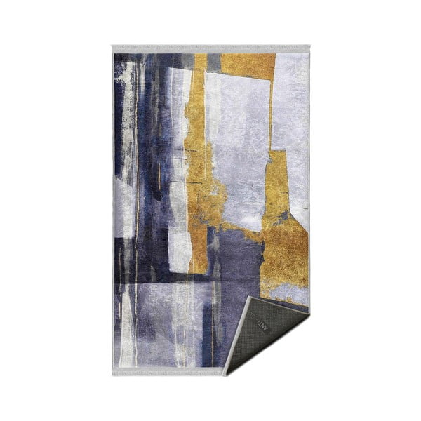 Tappeto lavabile giallo-blu scuro 160x230 cm Unique - Mila Home