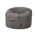 Pouf a sacco per bambini grigio scuro con rivestimento in velluto a coste Roll 80 – SLOWDOWN
