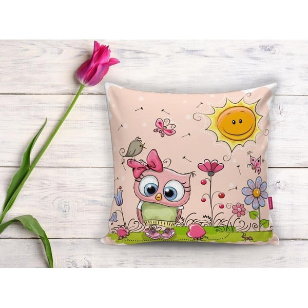 Federa da bambini 43x43 cm Pink Owl - Mila Home-image-2