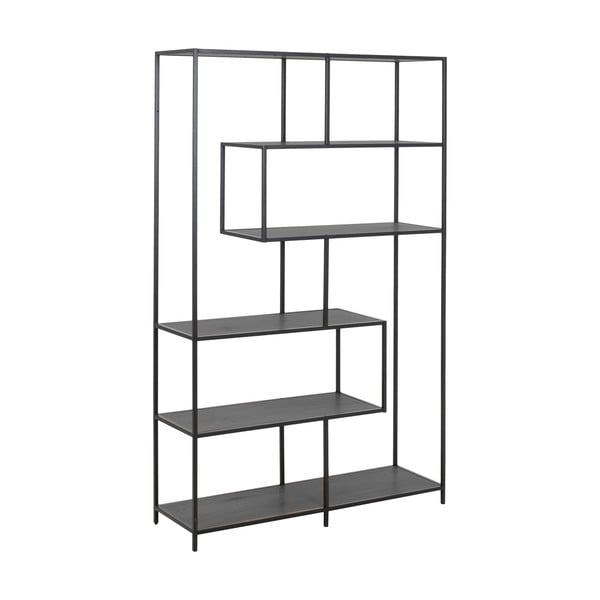 Libreria nera in frassino 114x185 cm Seaford - Actona-image-2