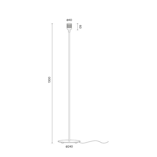 Lampada da terra bianca (altezza 130 cm) Uno - Sotto Luce-image-2