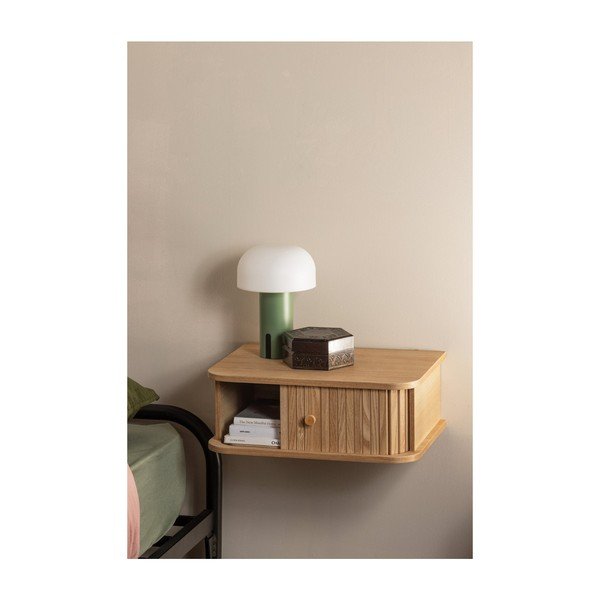 Comodino di colore naturale con effetto pino da parete Jena – WOOOD-image-1