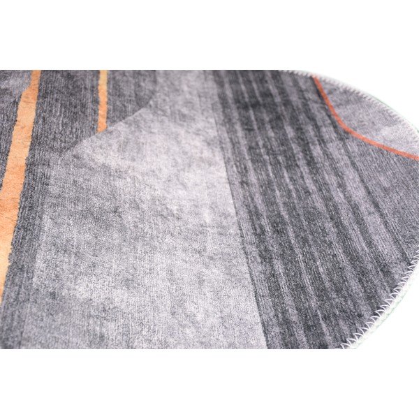 Tappeto rotondo lavabile grigio ø 120 cm Yuvarlak - Vitaus-image-2