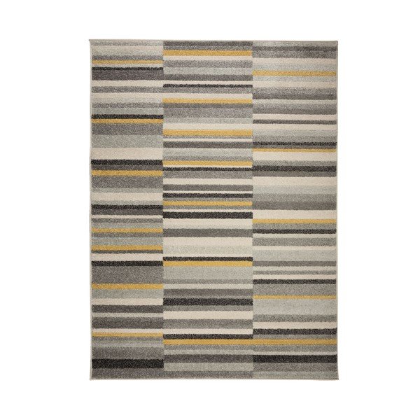Tappeto grigio e giallo Urban Lines, 200 x 275 cm - Flair Rugs