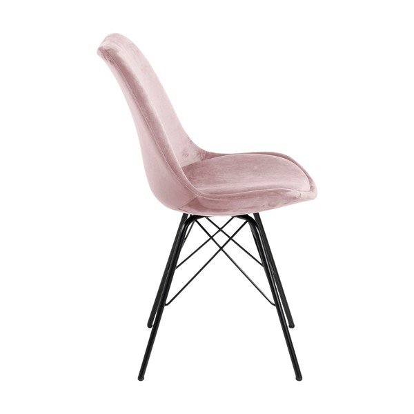 Sedia da pranzo rosa e nera Eris - Actona-image-4