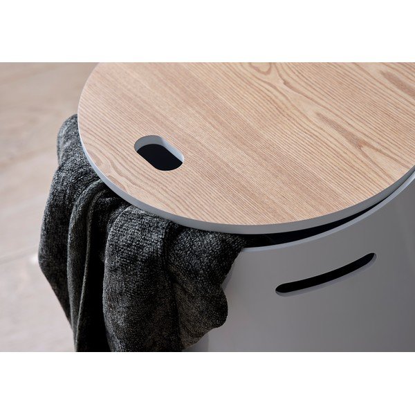 Tavolo portaoggetti bianco Ø 39 cm Olivia - Canett-image-4