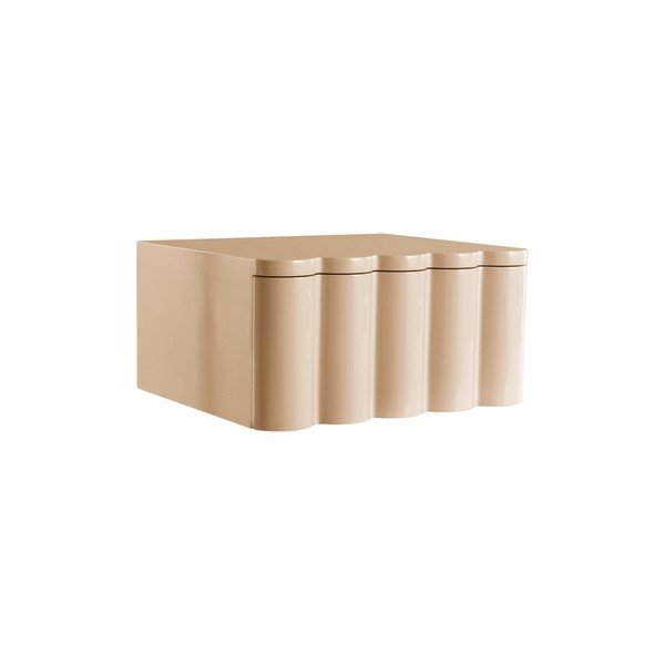 Comodino beige lucido da parete Vallmo – Jotex