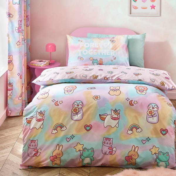 Biancheria da letto per bambini rosa per letto matrimoniale 200x200 cm Forever Together – Catherine Lansfield-image-1