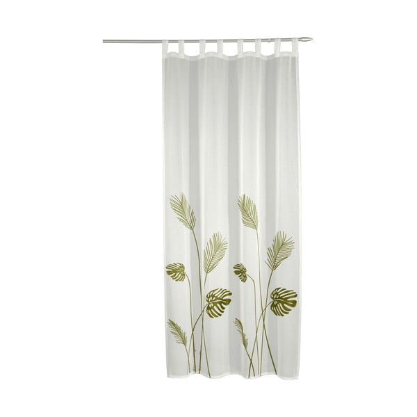 Tenda sottile bianca/verde in voile 135x245 cm – Sehlbach