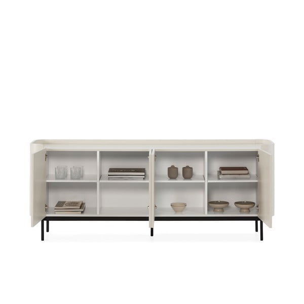 Cassettiera color crema 200x80x40 cm Willa – MOME-image-4