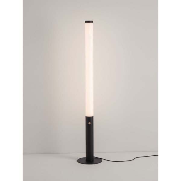 Lampada da terra LED nera opaca in acciaio con paralume in vetro acrilico con intensità regolabile (altezza totale 141 cm) Glaze – Nova Luce-image-3