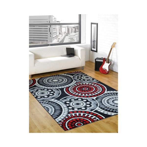 Koberec Flair Rugs Cercles Grey, 133x190 cm