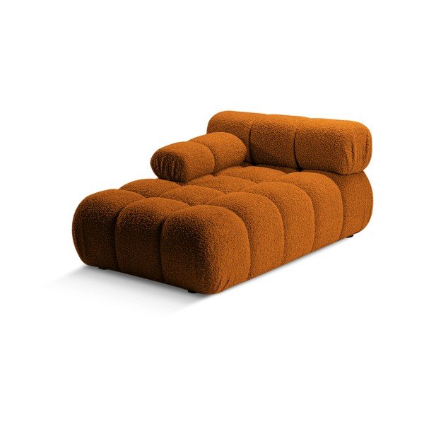 Modulo divano bouclé arancione (angolo sinistro) Bellis - Micadoni Home-image-3