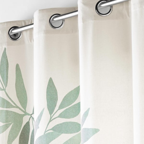 Tenda bianca/verde 140x260 cm Nymphea – douceur d'intérieur-image-1