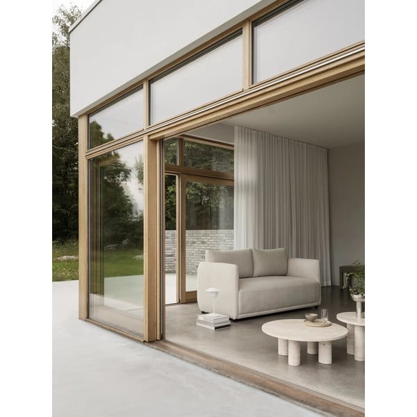 Tavolino rotondo in pietra beige ø 75 cm Volos - Blomus-image-3