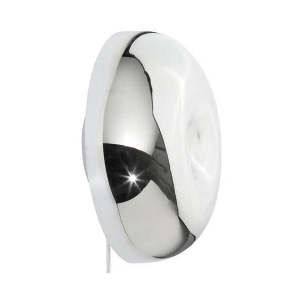 Lampada da parete color argento lucido in acciaio con alimentazione a corrente ø 35 cm Ragge – Jotex-image-3