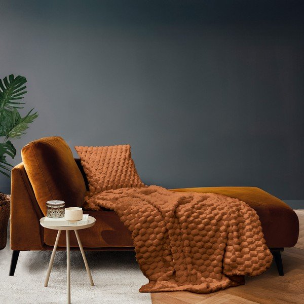 Coperta marrone chiaro in micropile 220x240 cm Frosty – douceur d'intérieur-image-1