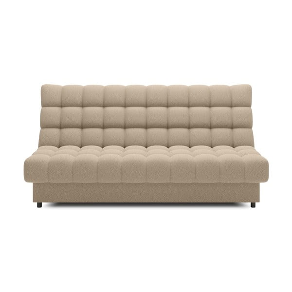 Divano beige allungabile/con contenitore e rivestimento in bouclé 197 cm Clareta – ELTAP
