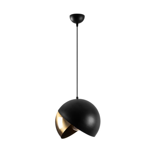 Lampadario nero/color bronzo con paralume in metallo ø 30 cm Pacman – Opviq lights