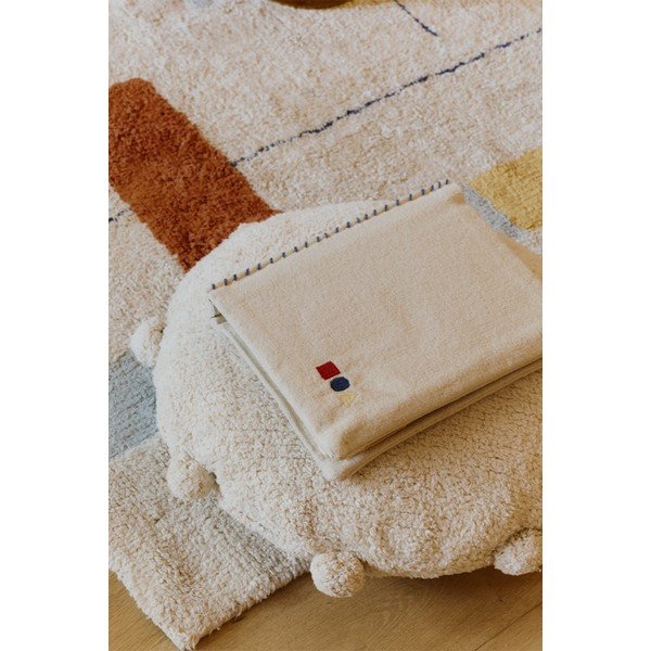 Pouf a sacco per bambini color crema Bubbly – Lorena Canals-image-1