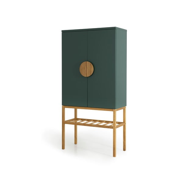 Credenza verde con gambe in rovere, altezza 162 cm Scoop - Tenzo-image-2