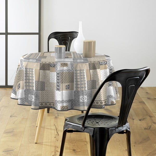 Tovaglia in PVC adatta per pulizia con panno umido ø 160 cm Costa – douceur d'intérieur-image-1