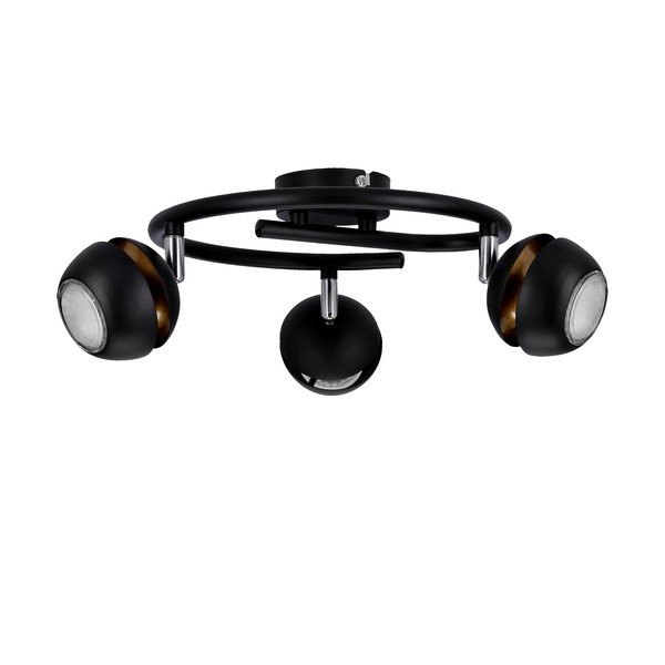 Lampada da soffitto con paralume in metallo nero-oro 38x38 cm Boni - Candellux Lighting-image-2