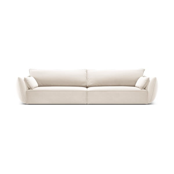 Divano beige con rivestimento in velluto 248 cm Vanda – Mazzini Sofas