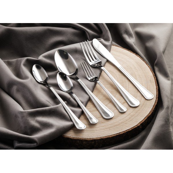 Posate argentate in acciaio inox 24 pz per 4 persone Luce – Kulig-image-1