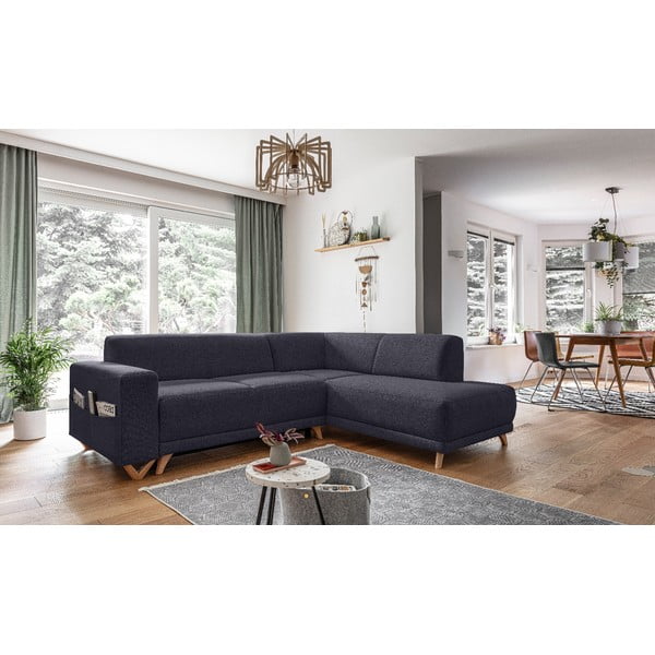 Divano angolare color antracite allungabile e con contenitore (penisola a destra/a L) Classy Sophie – Miuform-image-3