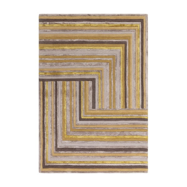 Tappeto di lana giallo ocra 160x230 cm Network Gold - Asiatic Carpets