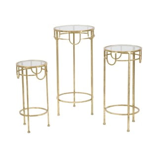 Set di 3 tavoli in oro Lorenzo - Mauro Ferretti