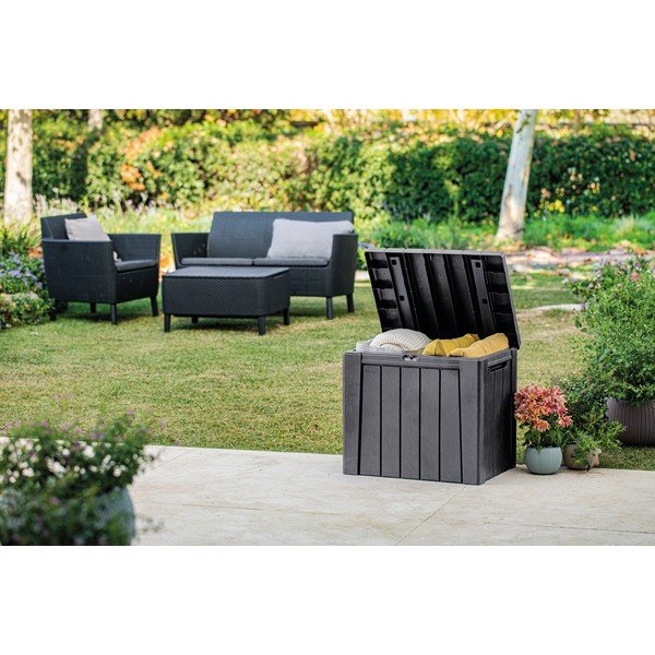 Contenitore da giardino grigio scuro in plastica Urban – Keter-image-1