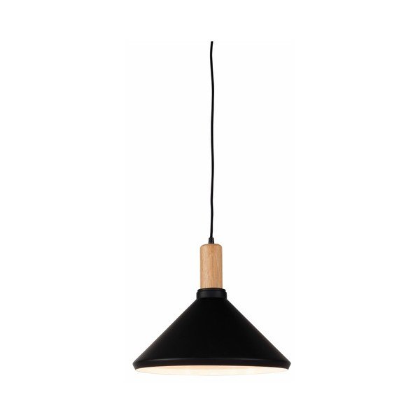 Lampada a sospensione con paralume in metallo nero e naturale ø 35 cm Melbourne - it's about RoMi