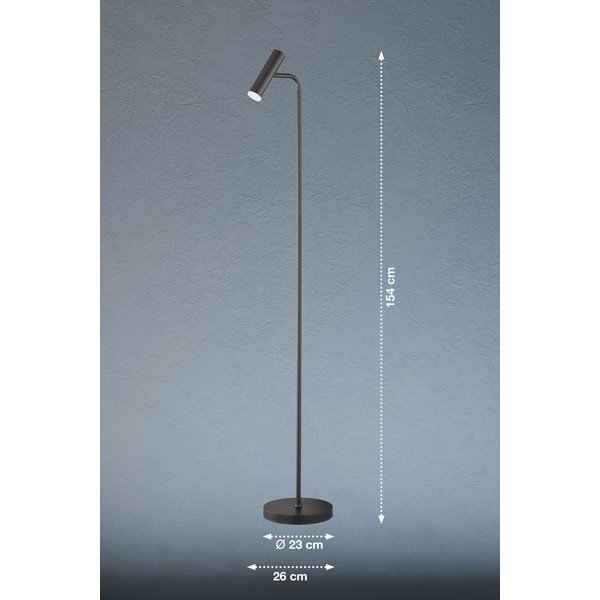 Lampada da terra nera a LED dimmerabile  (altezza 154 cm) Stina - Fischer & Honsel-image-4