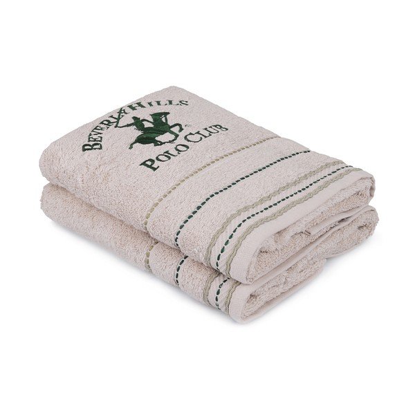 Set di 2 asciugamani beige, 90 x 50 cm - Unknown