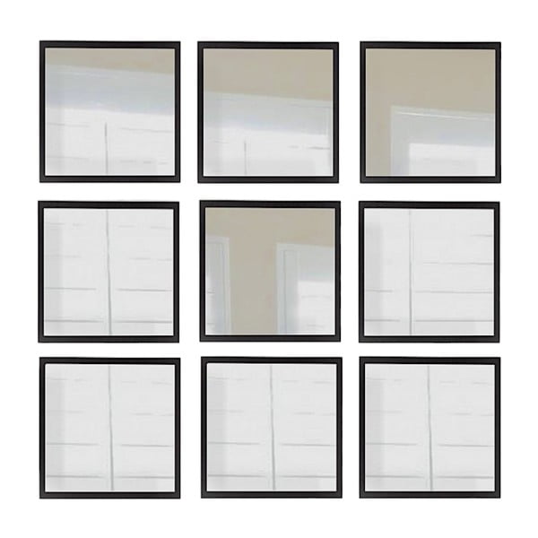 Specchi da parete in set di 9 pezzi 24x24 cm - Wallity