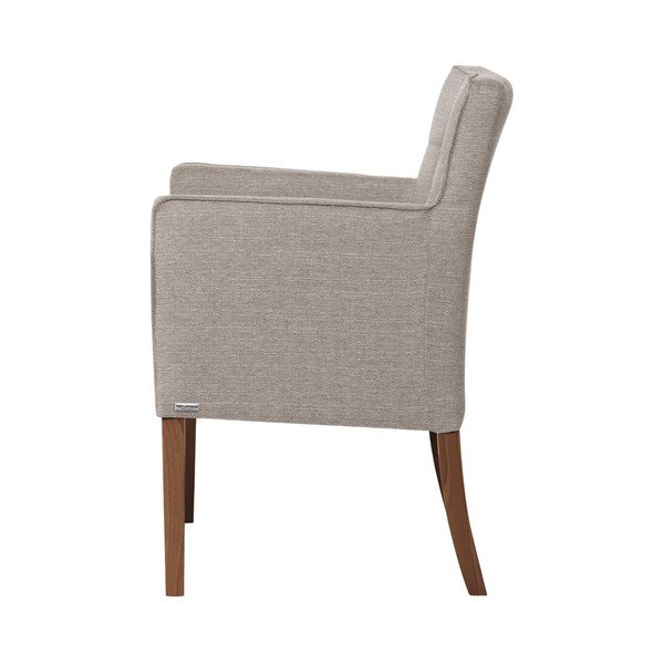 Sedia grigio-marrone con gambe in faggio marrone scuro Freesia - Ted Lapidus Maison-image-1