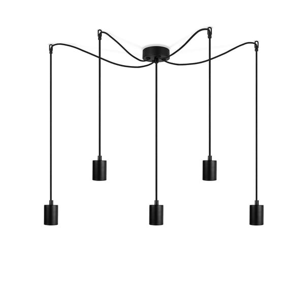 Lampada a sospensione nera con paralume in metallo ø 5 cm Cero - Sotto Luce